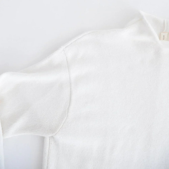 Anthropologie Moth  White Mockneck Knit Sweater Cottagecore XS - Picture 12 of 13
